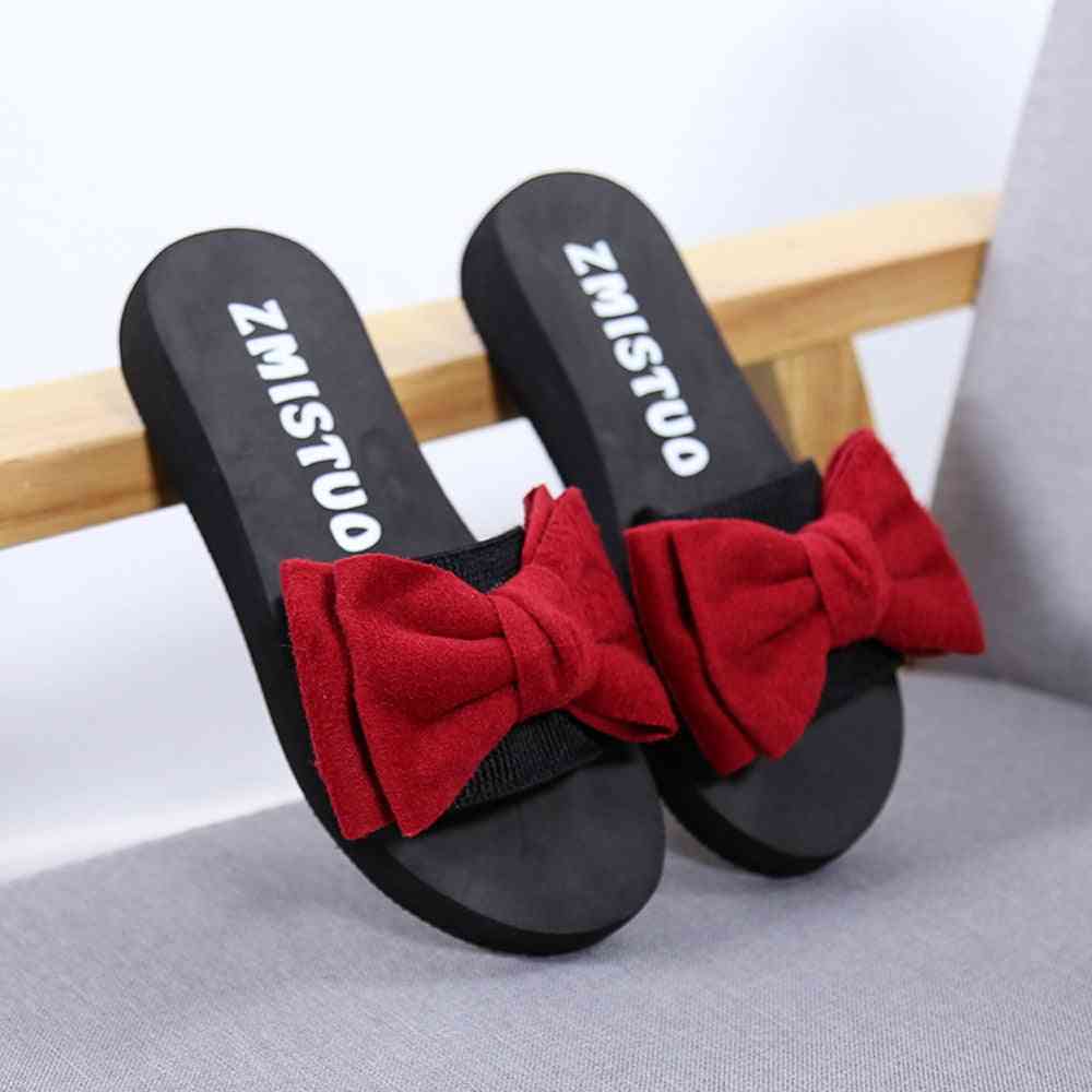 Women Summer Casual Bow Flat Sandals Shoes