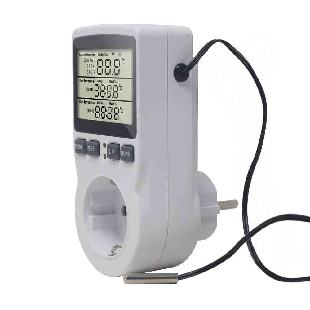 Digital Temperature Controller Socket Outlet Timer Switch Sensor