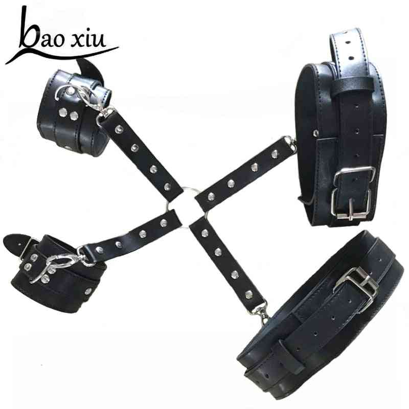 Bretelles de corset unisexe clip en métal crochet punk en cuir jarretière réglable à la main ceinture femme bretelles bretelles