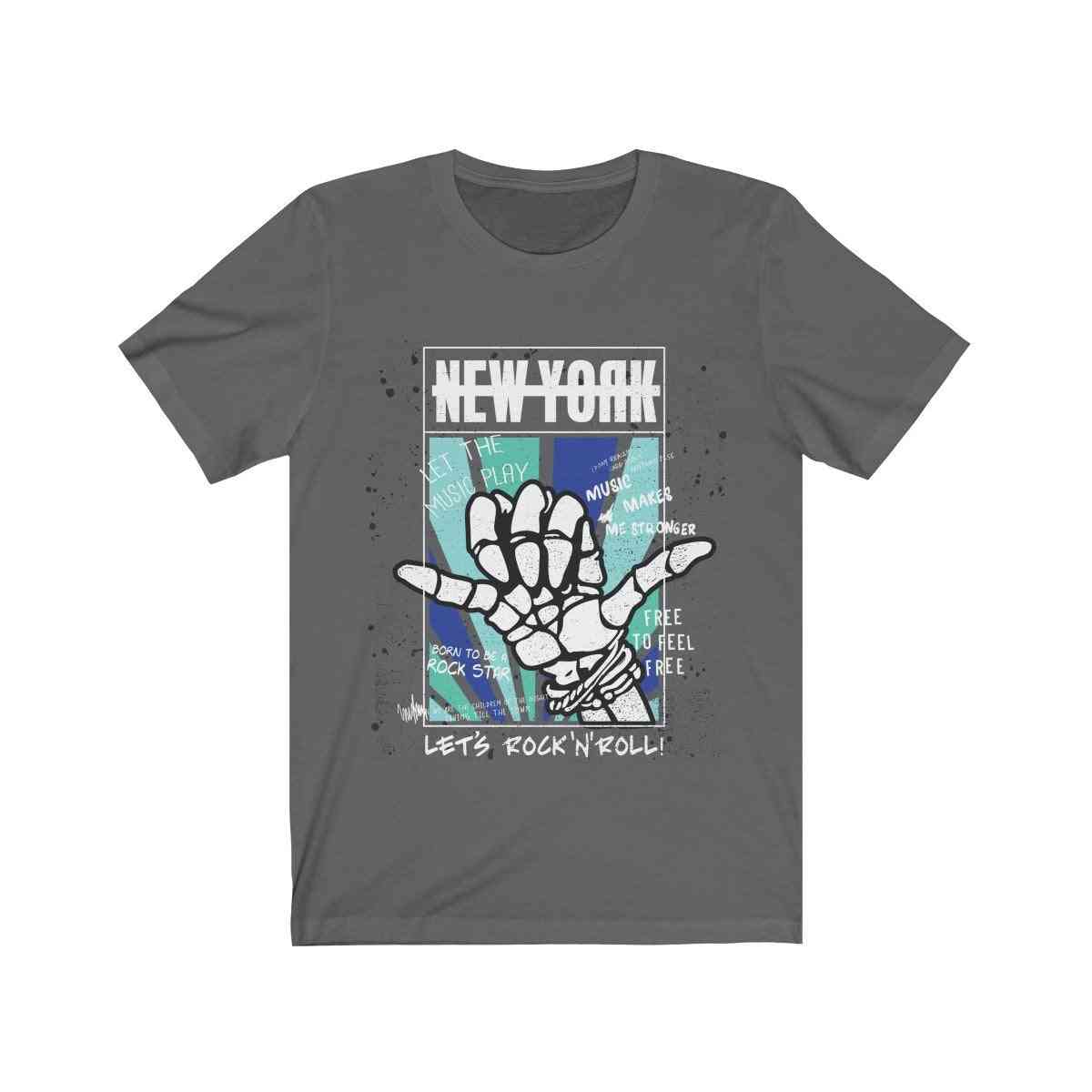 New York Let's Rock N Roll Printed T-shirt
