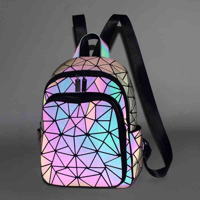 The Latest Diamond Lattice Women Backpack, Luminous Travel  School Bags