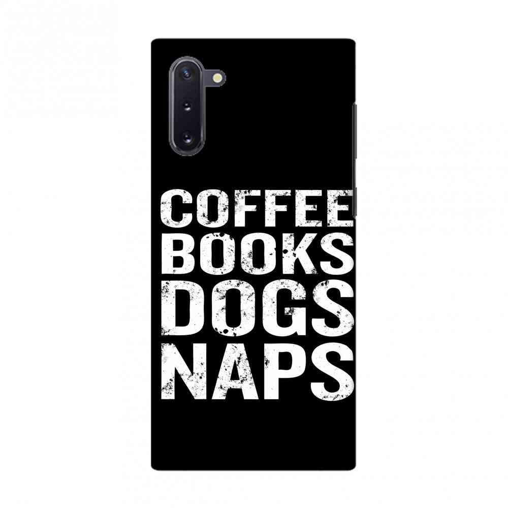 Coffee Books Dogs Naps Slim Hard Shell Case For Samsung Galaxy Note10