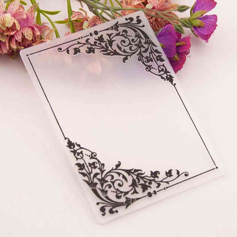 Frame Flower Print, Diy Plastic Embossing Folders, Scrapbooking Paper /card Making Decoration Supplies
