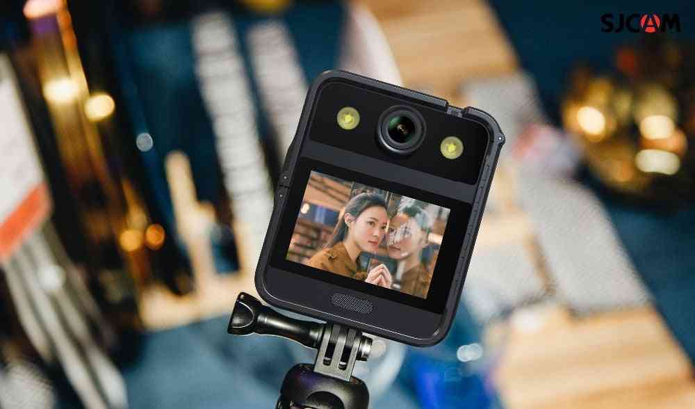 Hordozható testkamera sjcam a20 10m éjszakai nézet giroszkóp érintőképernyő rendőrség viselhető terrorizmusellenes bűnüldözés dv mini videokamera