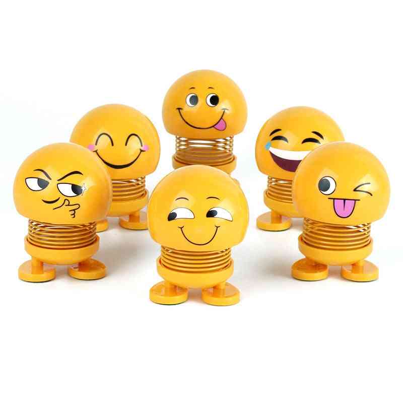 Head Spring Smiley Face Shaking Head Doll Toy - Decoration Kids