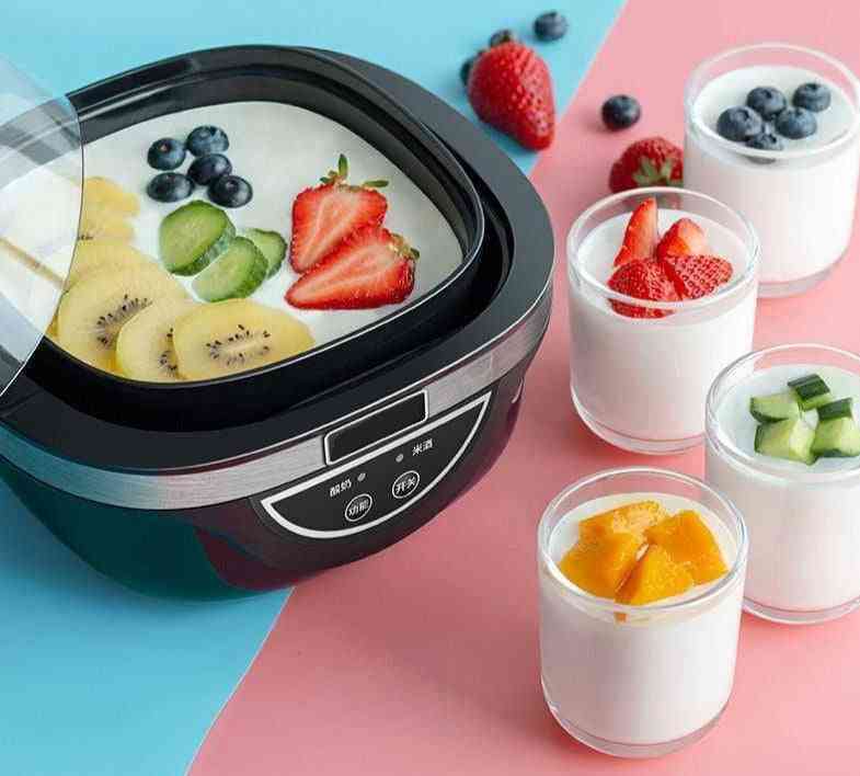 Electric Automatic Yogurt Maker, Household Rice Wine Making Machine, Touch Panel, Diy Container
