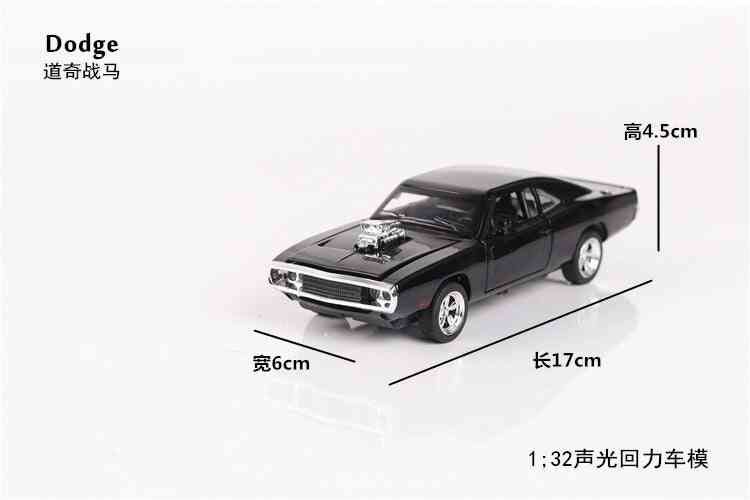 Toy Vehicles Fast And The Furious Dodge Car Model With Sound & Light Collection Car For Boy