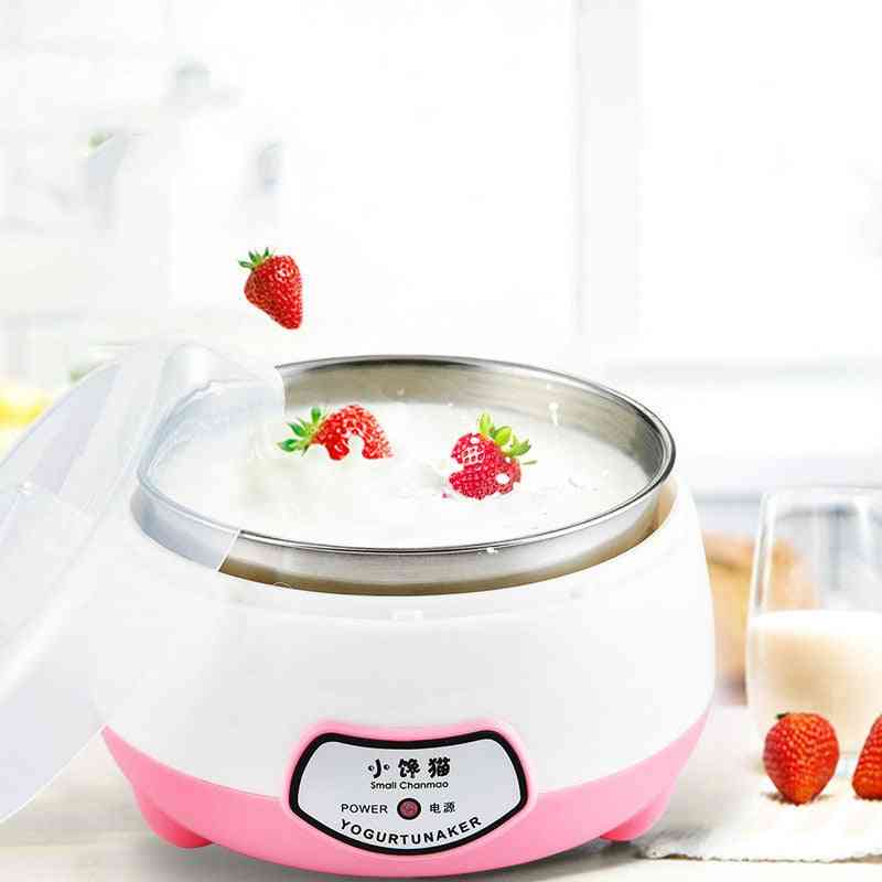 Yogurt Machine, Maker, Household Fully Automatic Stainless Steel Small Kitchen Tools, Stainless Steel Inner
