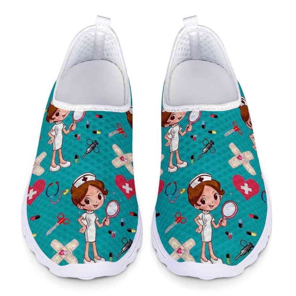 Cartoon Nurse/doctor Slip-on Mesh Shoes