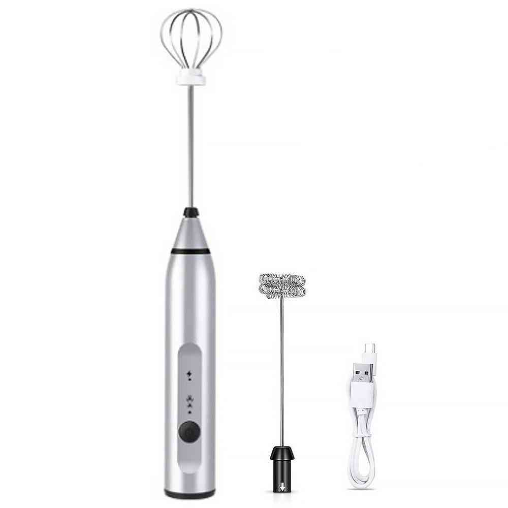 Electric Frother Foamer, Capuccilo Coffee Mixer, Rechargeable, Milk Shaker, Adjustable Blender