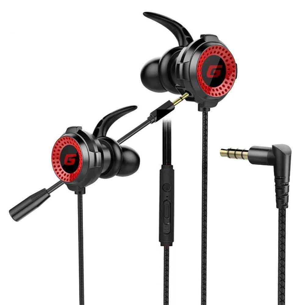 Wired Plug Dynamic Gaming Earphones L-shaped Plug Anti-breakage Ergonomic Earmuffs With Microphone For Phones/pc