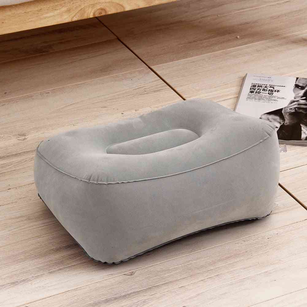 Fashion Inflatable Foot Rest Pillow Cushion Air Travel Office Home Relax