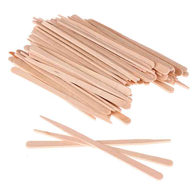 100pcs/lot Waxing Craft Wax Stick Tattoo Medical Wooden Sticks Wooden Face Hair Removal