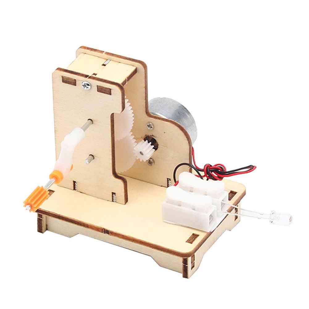 Wooden Hand Cranked Generator- Practical Science