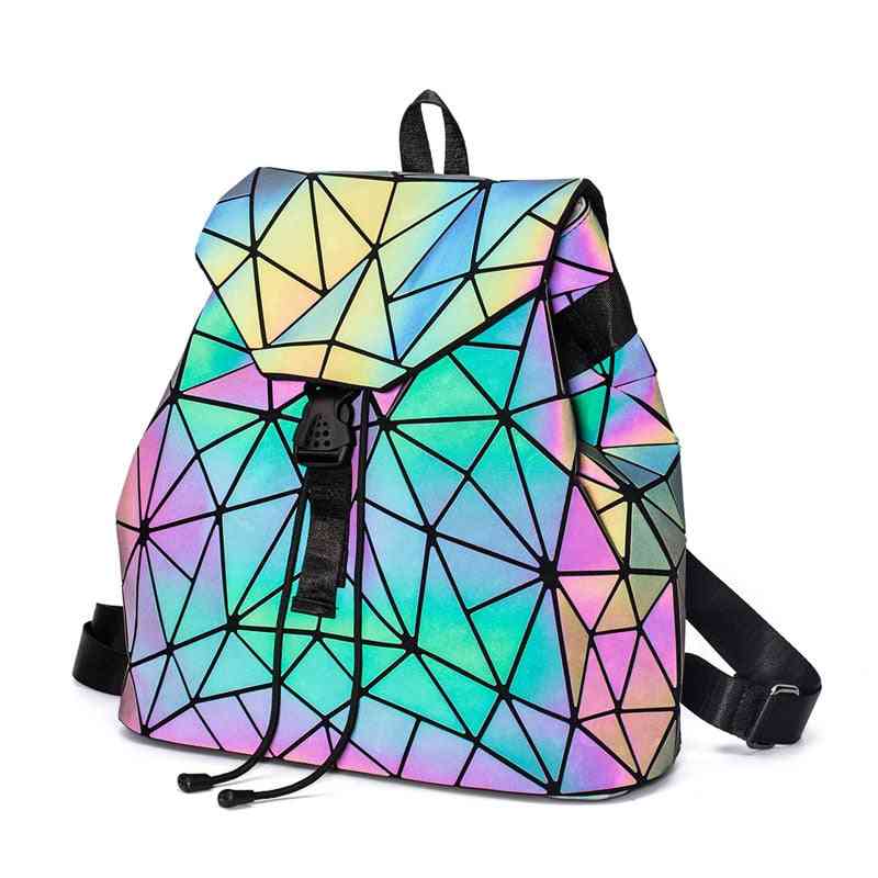 Women Geometric Backpacks Diamond Student's School Bag