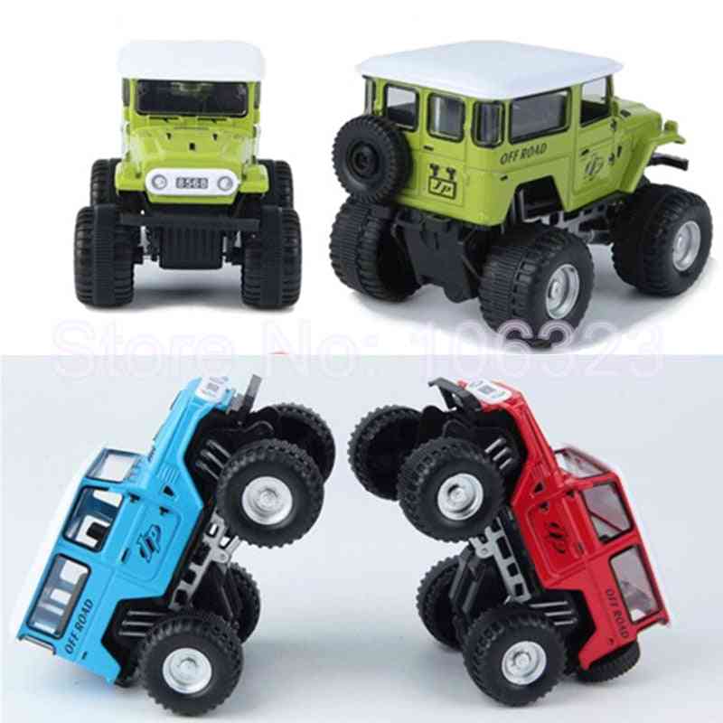 Jouets jeep à grandes roues, véhicules à traction super puissants 1:43, voiture tout-terrain au design cool, modèle de jeu rapide et furieux de simulation d'enfant