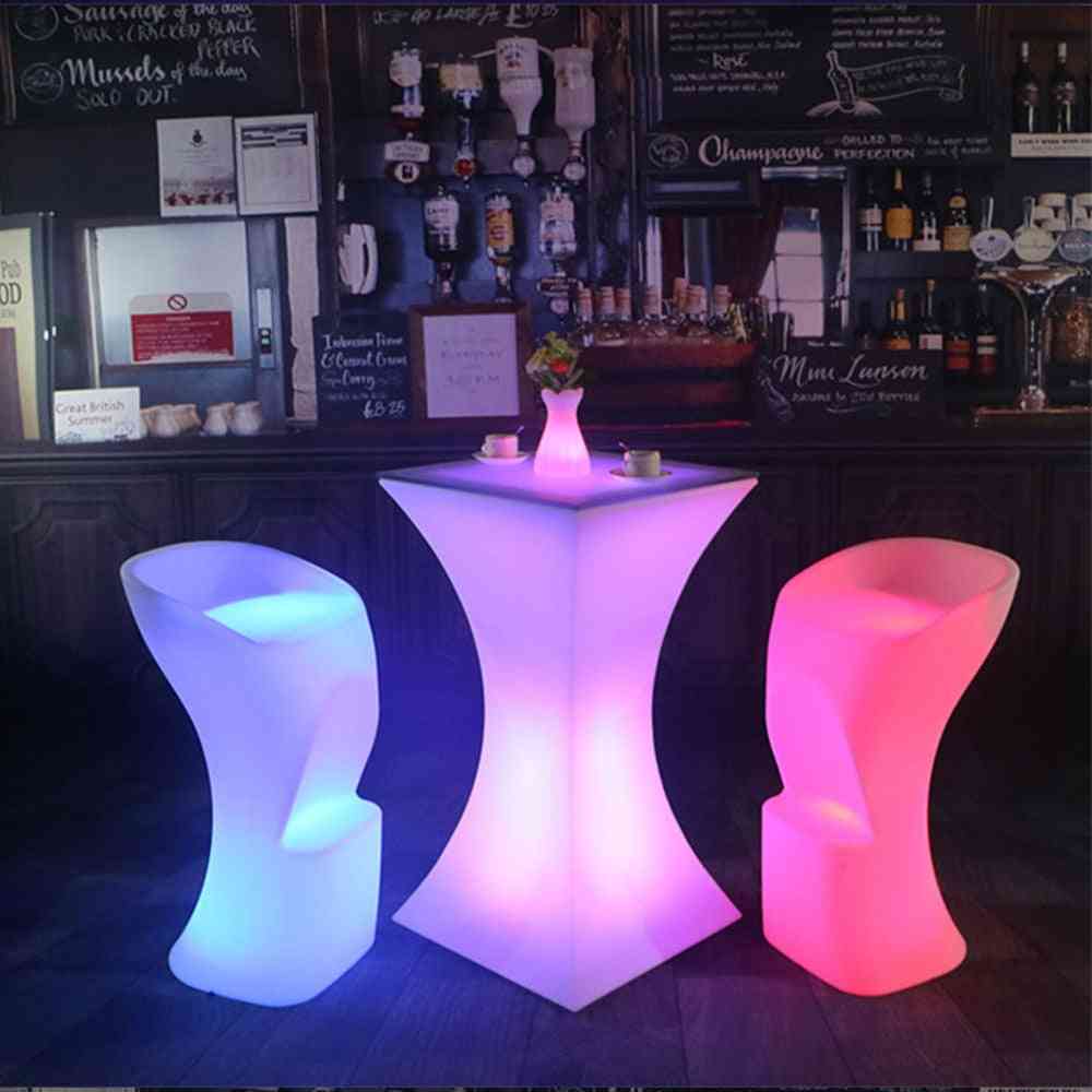 Rechargeable Led Illuminated Cocktail Bar Table