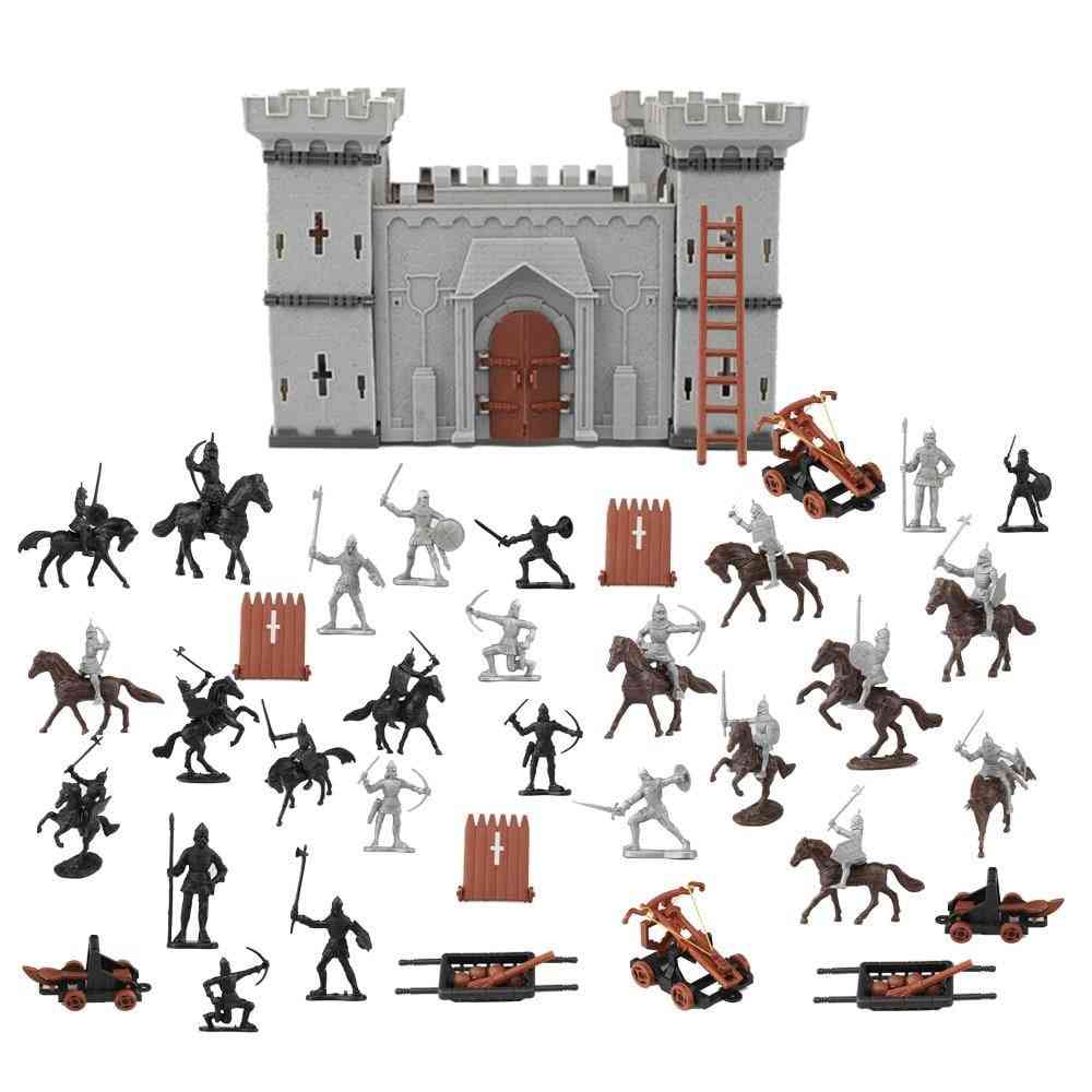 Playset Model Building Uk Medieval History Kids Decorative Castle Toy Set