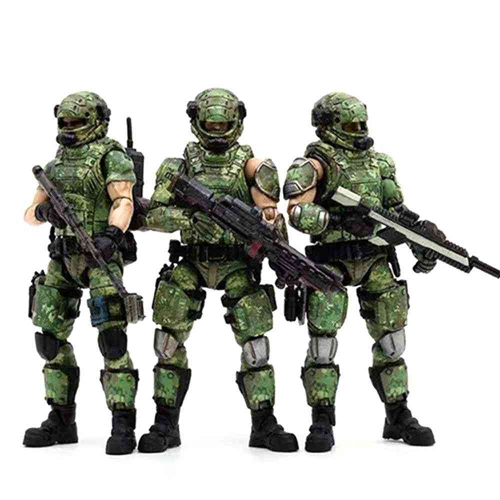 Russisk hær camouflage uniform soldat figurer samlerobjekt action figur 1/18 legetøj militær model