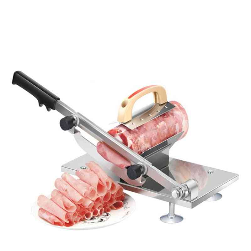 Adjustable- Manual Lamb, Beef Slicer Frozen, Meat Cutting Machine