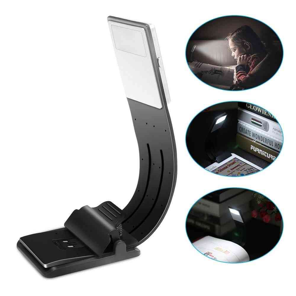 Led Usb Charge Book Lights Dimmable Fold Bending Adjust Clip On Read Night Lamp