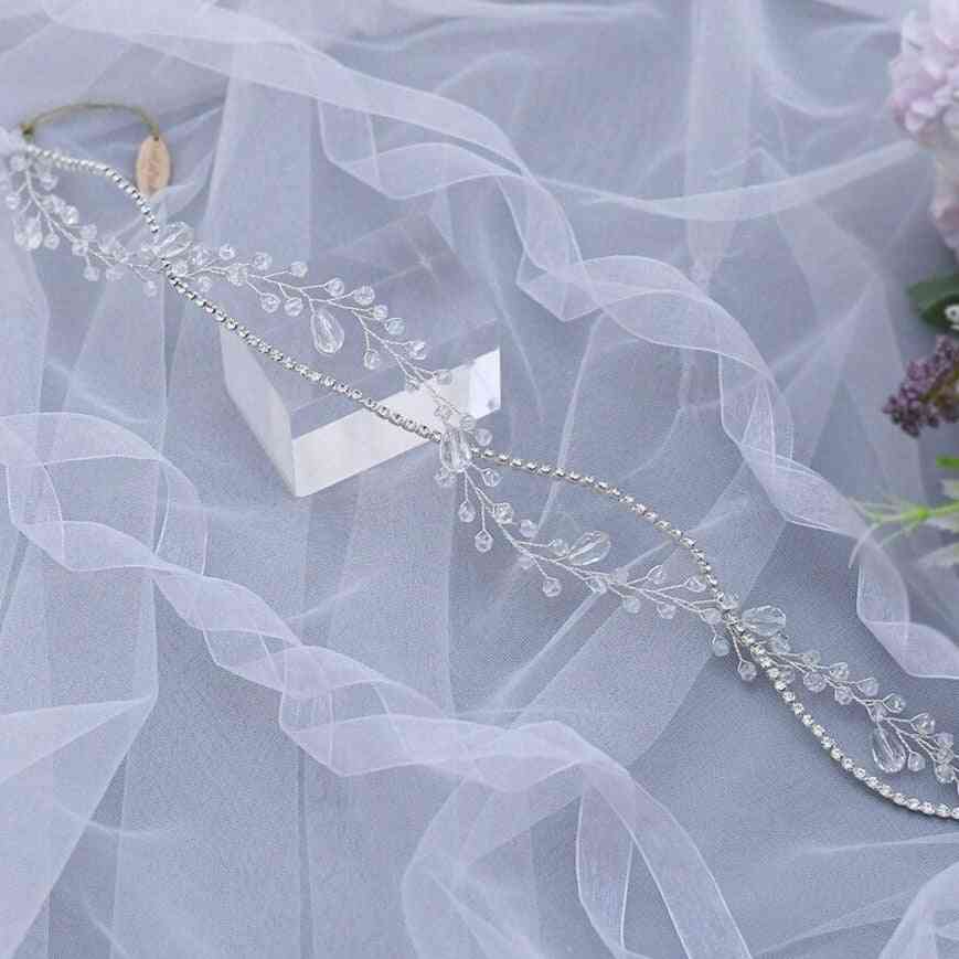 Wedding Crystal Silver Bride Headpieces