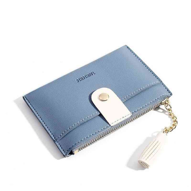 Women Leather Casual Zipper Buckle Small Wallets Creative Card Bag Coin Purse