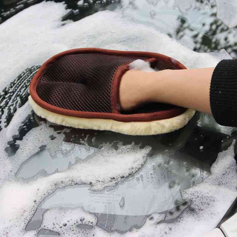 Wool Soft Car Washing Gloves / Brush