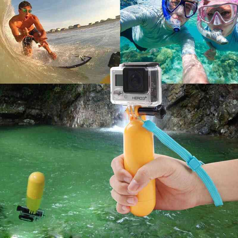 Flydende monteret håndgreb selfie stick action kamera