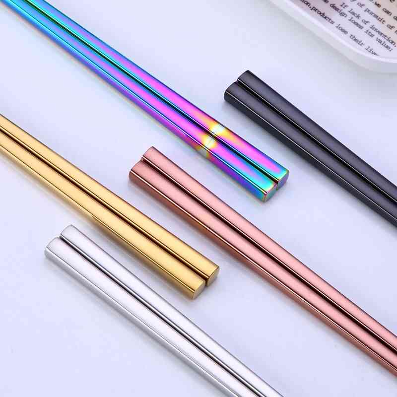 Stainless Steel Laser Engraving Patterns Reusable Chopstick