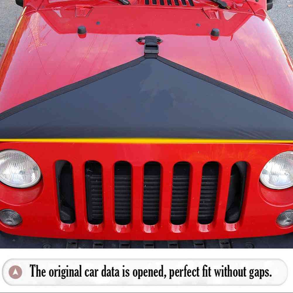 Canvas Engine Hood Cover Protector For Jeep Wrangler