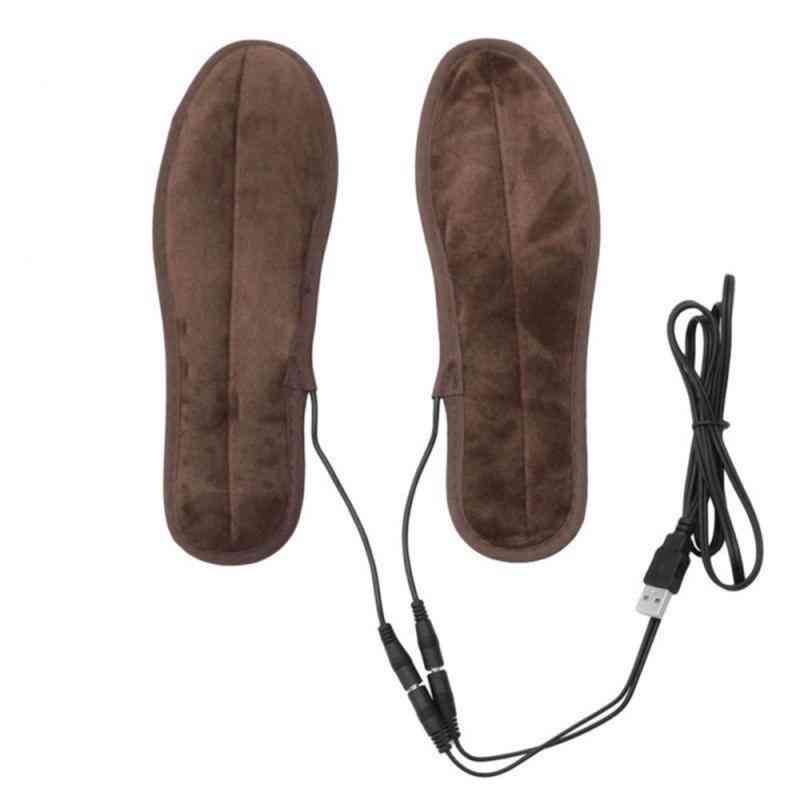 Insoles Electric Heated Shoe, Warm Socks Feet Heater Usb Foot Winter Warmer, Camping, Hiking Accessories