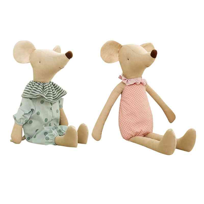 Mouse plush for cute baby dolls boy girl the family mini house cute mouse stuffed doll box family