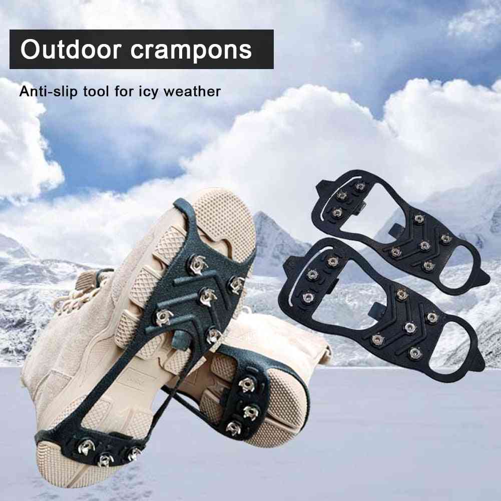 Utendørs anti-drop sko dekke, snøis overflate, sklisikre, enkle stegjern for fotturer, bakken fjell