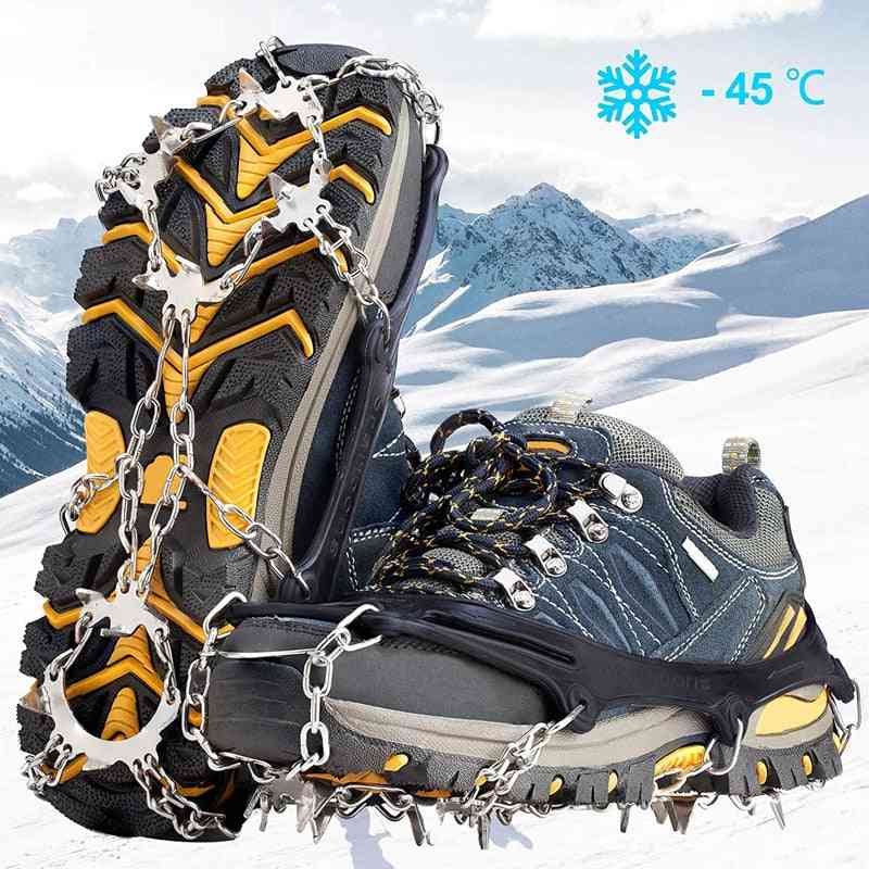 Claws Stainless Steel Nails Spikes Footwear, Ice Traction System, Crampons, Safe, Non-slip Shoe Cover, Climbing Accessories