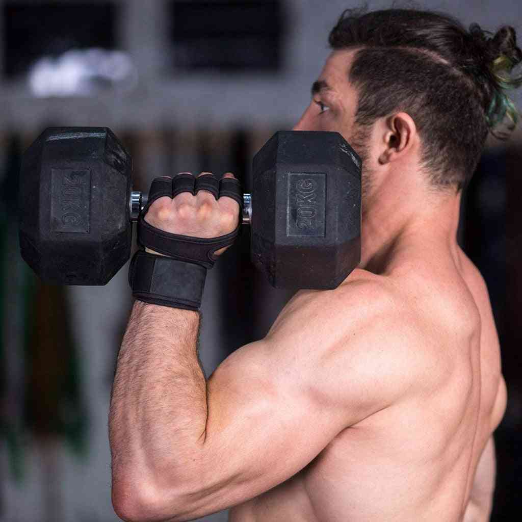 Gym fitness handskar med handledslinda