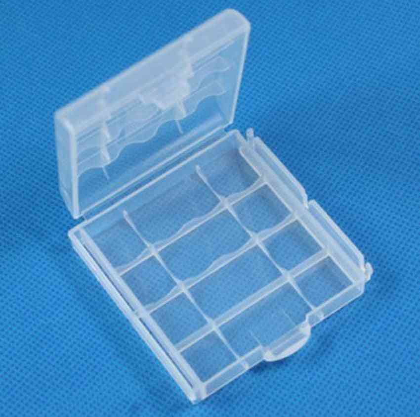 Portable Hard Plastic Case Holder Storage Box Cover For Aa / Aaa Battery