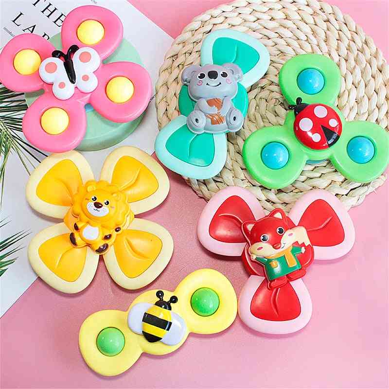 Cartoon Fidget Spinner Kids Abs Colorful Insect Gyro Relief Stress Educational Fingertip Rattle For