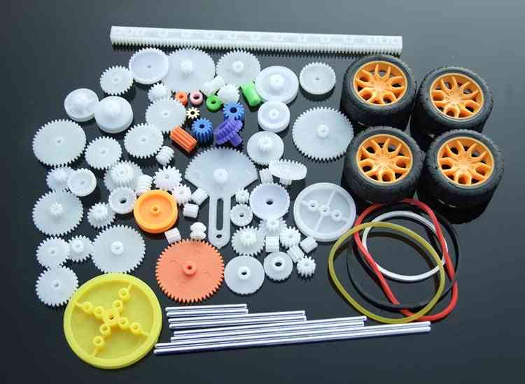 78 Type Diy Gear Pack Toy Car Parts Motor Gear Axle Kit