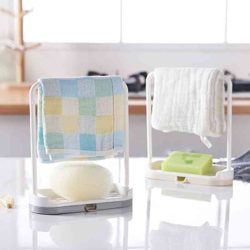 Kitchen Storage Towel Sponge Drain Racks