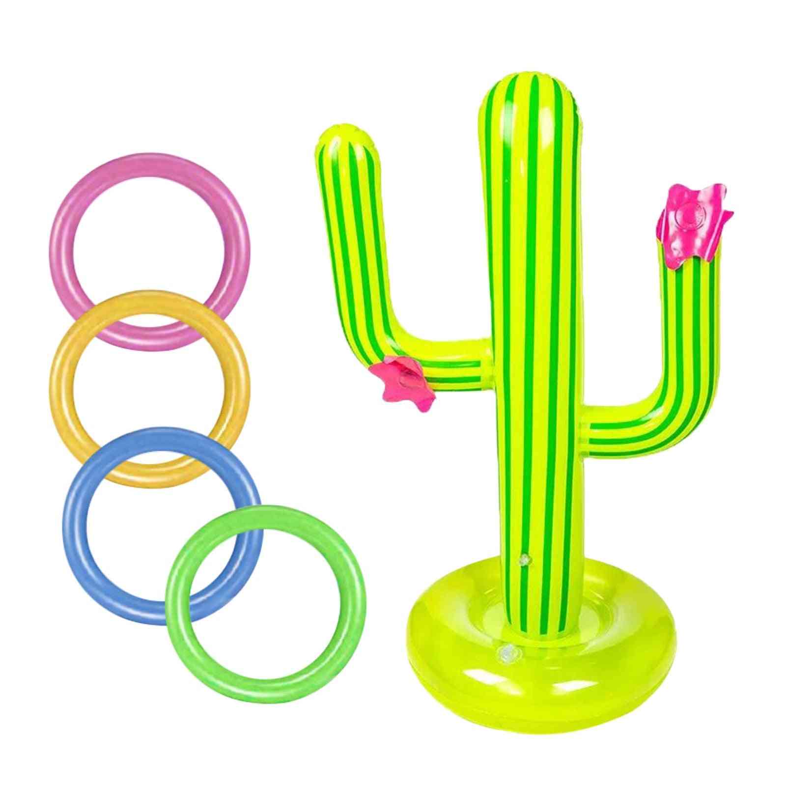 Summer Playing Swimming Pool Pvc Inflatable Cactus Pool Tossing Game Set Floating Beach Party Supplies
