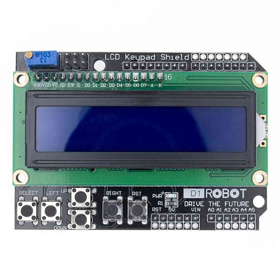 Lcd Keypad Shield Lcd1602 Lcd 1602 Module Display Blue Screen For Arduino