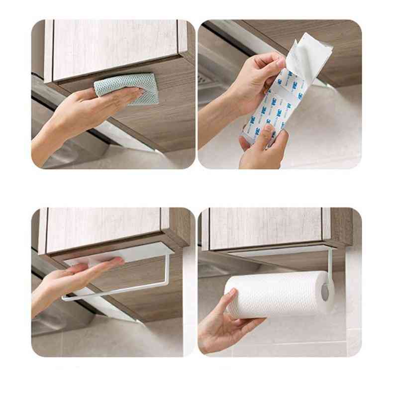 Under Cabinet- Paper Roll Rack, Towel Holder, Tissue Hanger, Storage Shelf