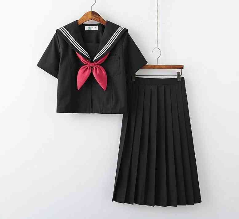 Summer- Short & Long Sleeve, Pleated Skirt, Uniforms Sets For