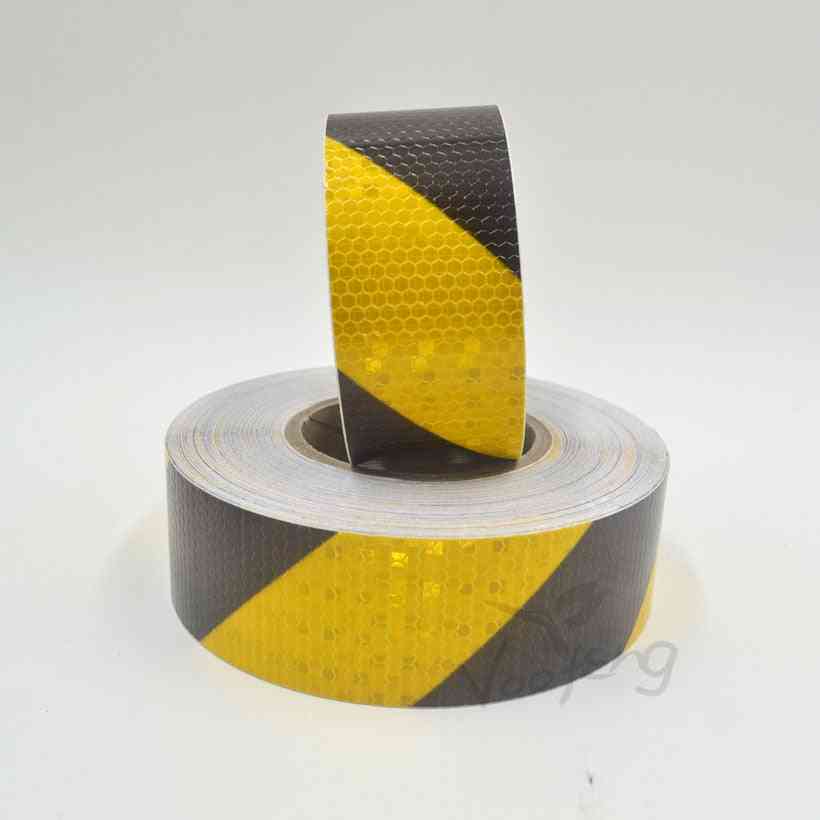 Self-adhesive Reflective Warning Tape With Yellow Black Color