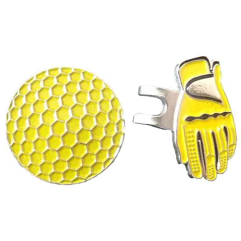 Metall golfboll markör set hatt clip