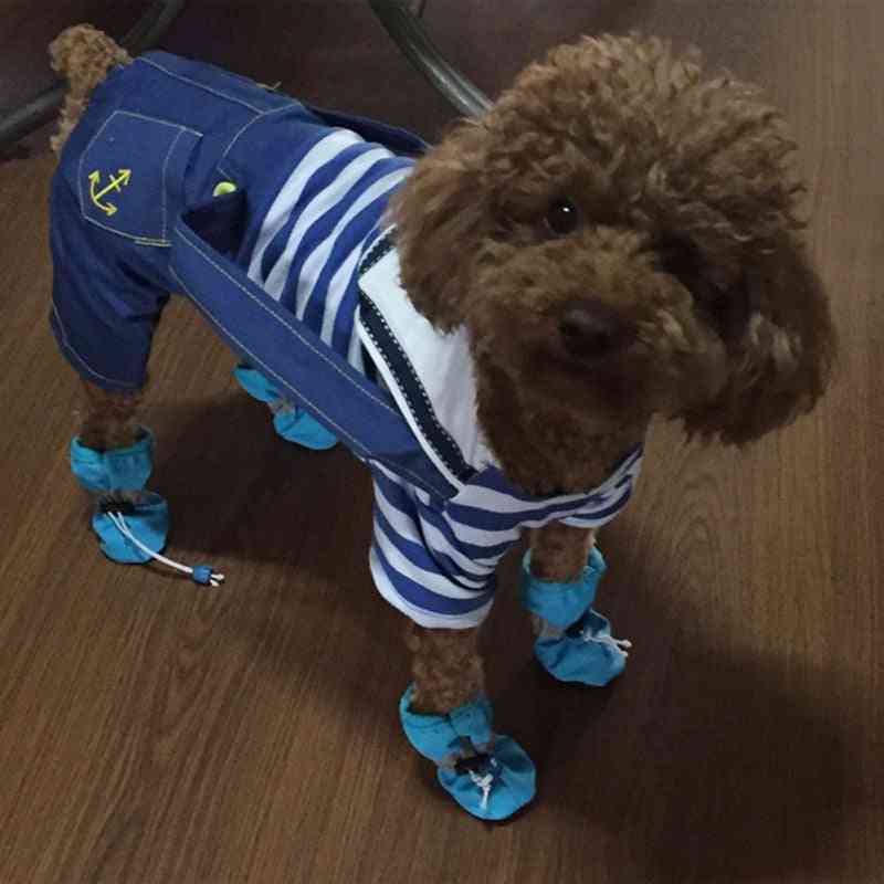 4pcs/set Waterproof Winter Pet Dog Shoes Anti-slip Rain Snow Boots