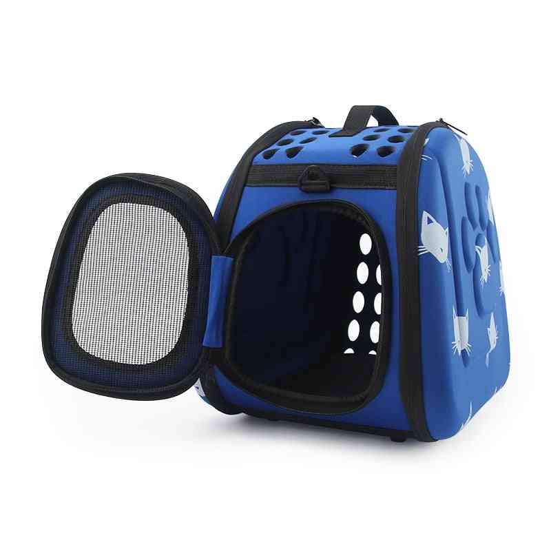 Cat Pattern Blue Dog Carrier Handbag