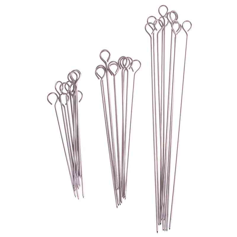 Stainless Steel- Round Roast Skewers, Bbq Needle, Meat Stick
