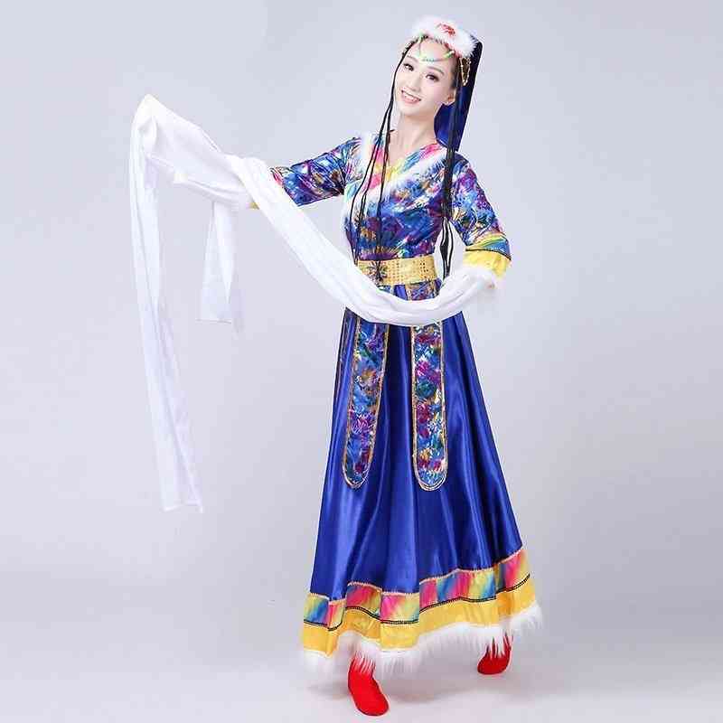Chinese Folk Dance Costumes Clothing Dress